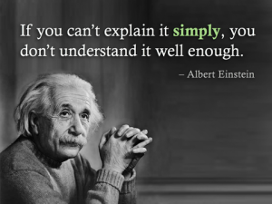 Einstein- if you cant tell it simply
